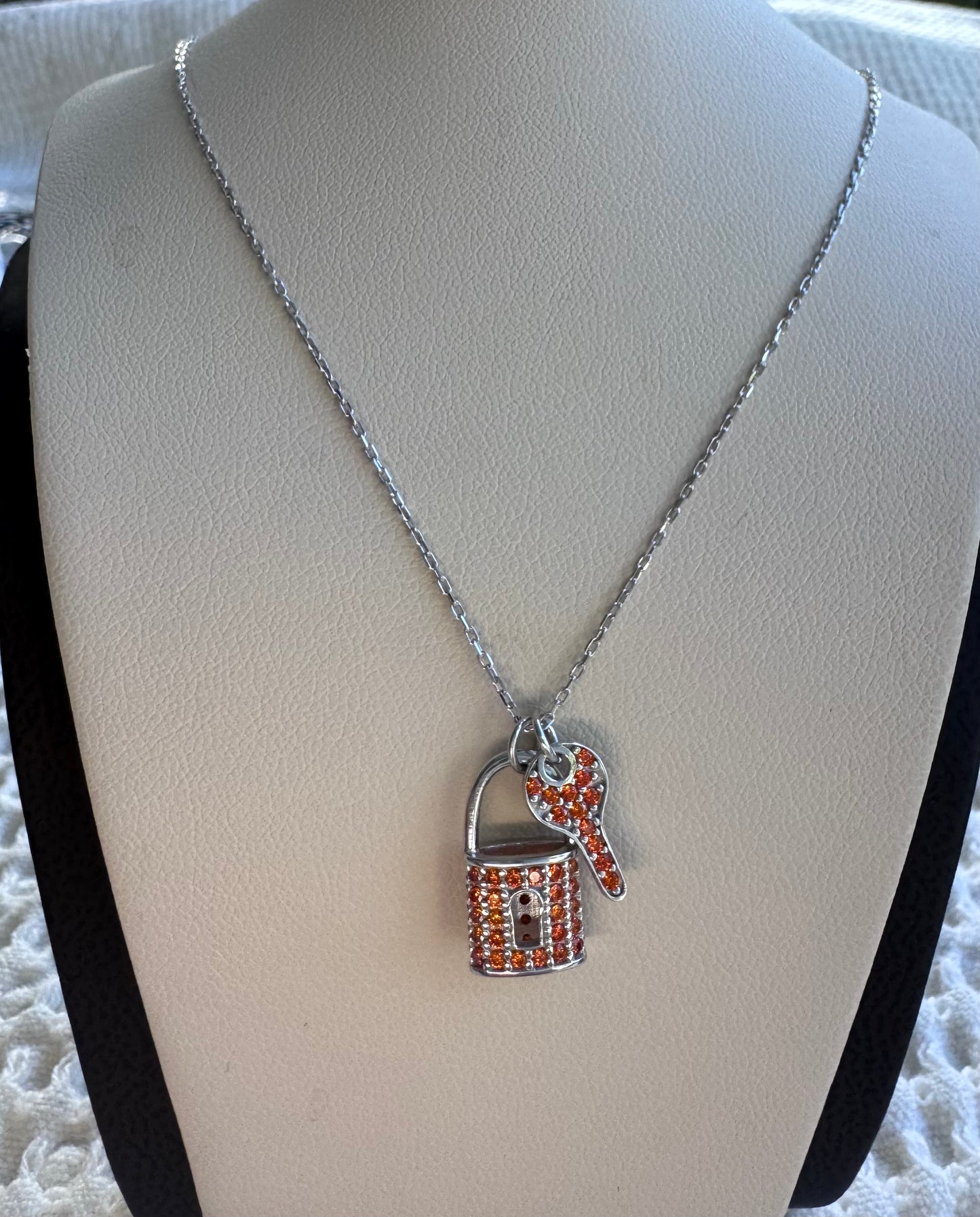 Padlock and Key Pendant