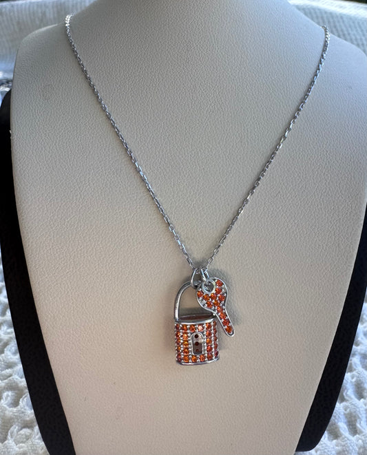 Padlock and Key Pendant