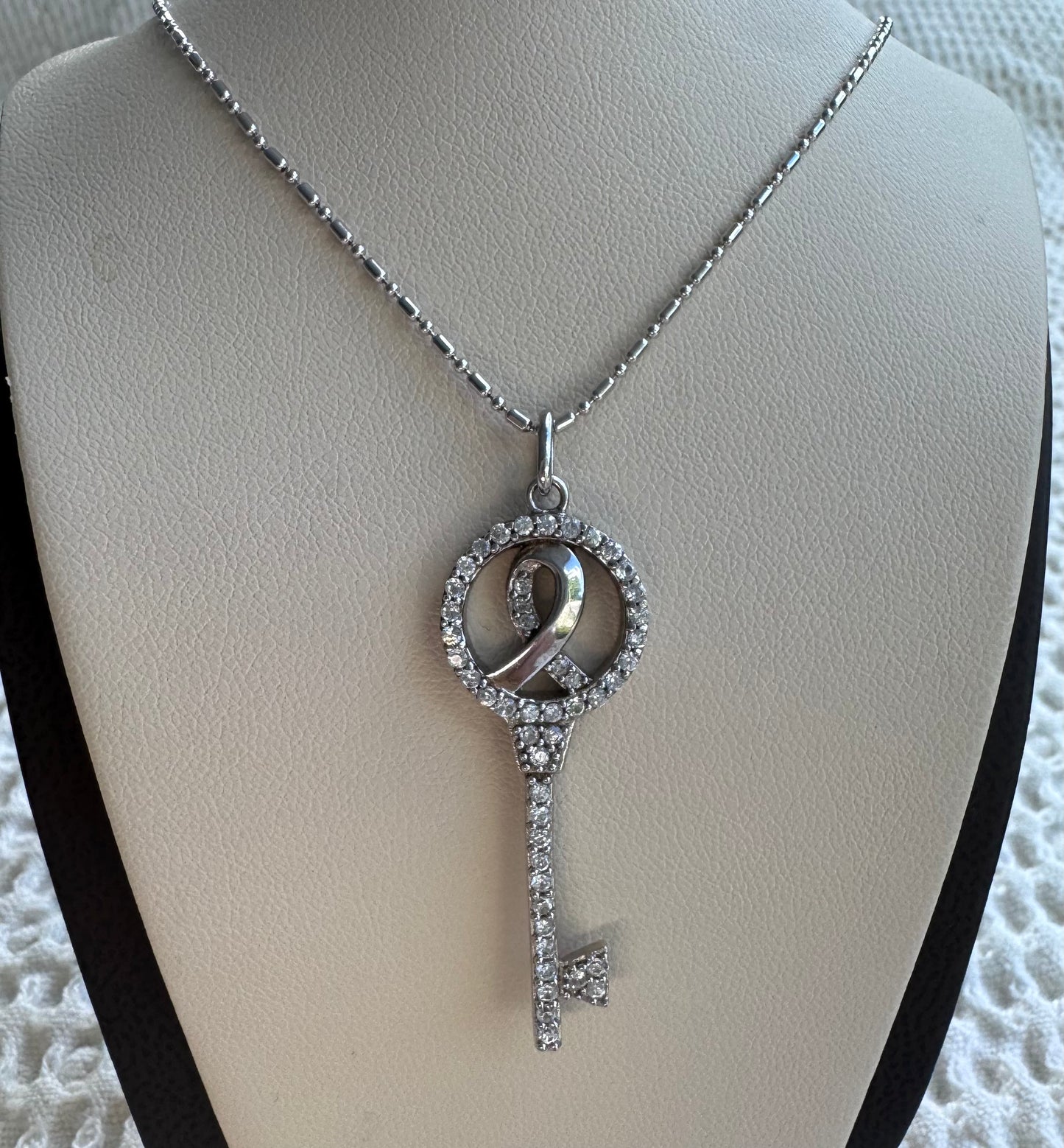 Awareness Ribbon Key Pendant