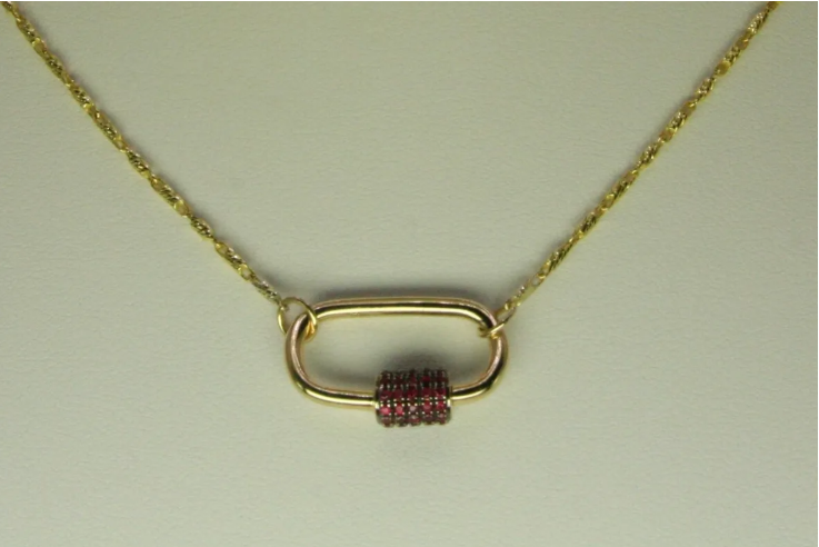Ruby Carabiner and Chain