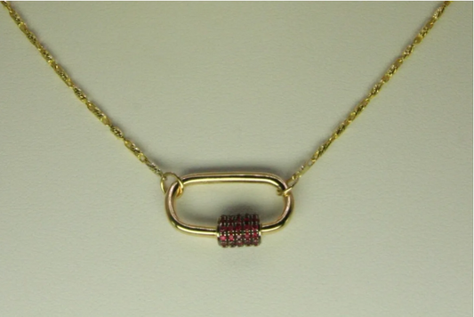 Ruby Carabiner and Chain