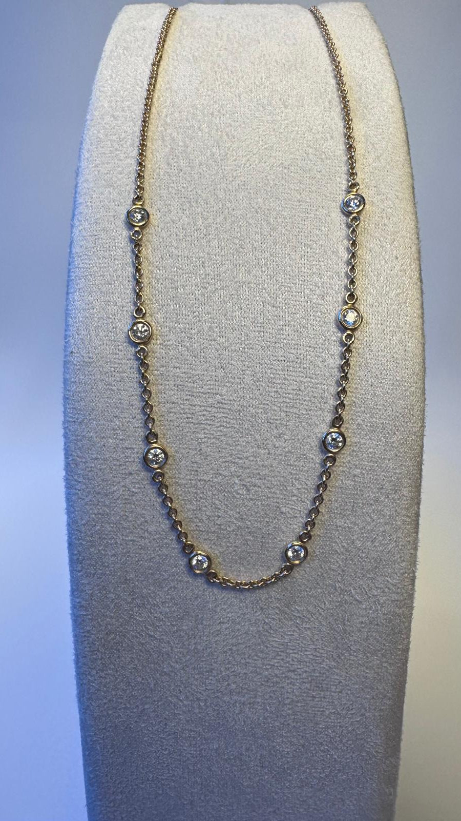 Diamond station necklace