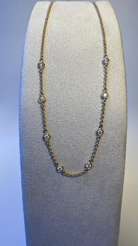Diamond station necklace